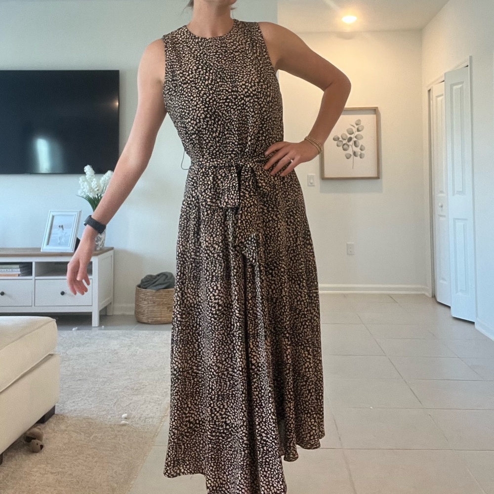Karen Millen Midi Dress with Tie Waist - Picture 2 of 3
